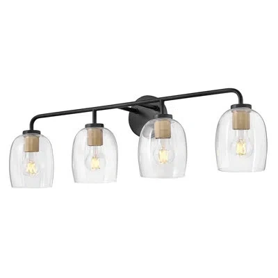 Lark 4-light Bath Vanity Fixture With Clear Glass In Other