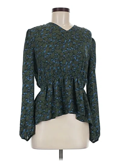 Pre-owned Lark & Ro 3/4 Sleeve Blouse In Green