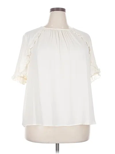 Pre-owned Lark & Ro 3/4 Sleeve Blouse In Ivory