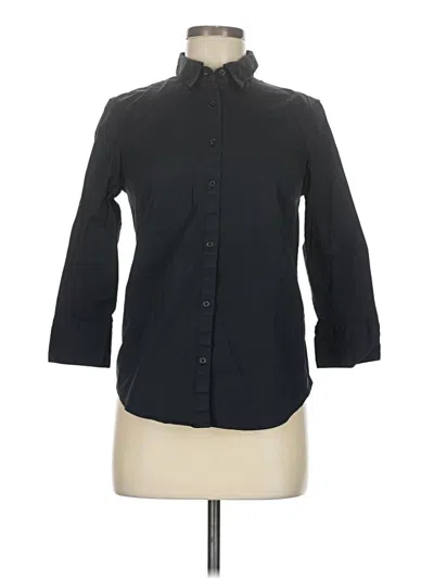 Pre-owned Lark & Ro 3/4 Sleeve Button Down Shirt In Black