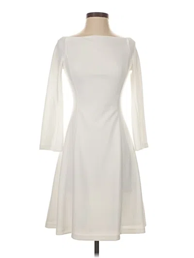 Pre-owned Lark & Ro Cocktail Dress In White