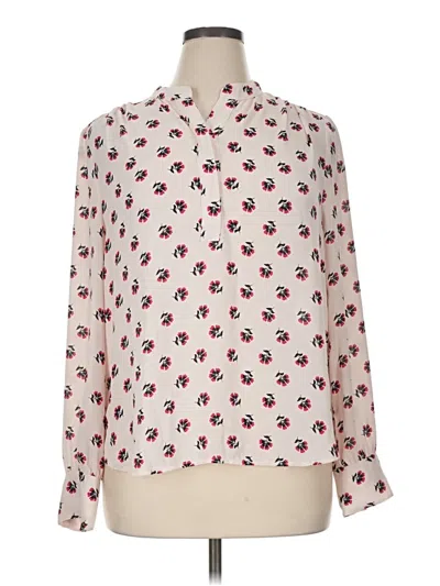 Pre-owned Lark & Ro Long Sleeve Blouse In Ivory