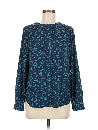 Pre-owned Lark & Ro Long Sleeve Blouse In Teal