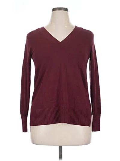 Pre-owned Lark & Ro Pullover Sweater In Burgundy