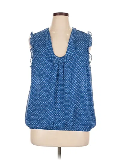Pre-owned Lark & Ro Sleeveless Blouse In Blue