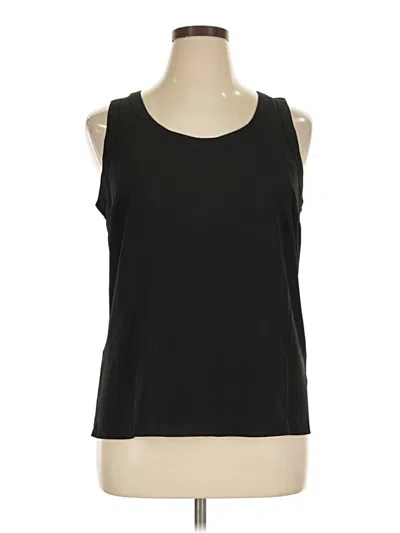 Pre-owned Lark & Ro Sleeveless Top Black Scoop Neck Tops
