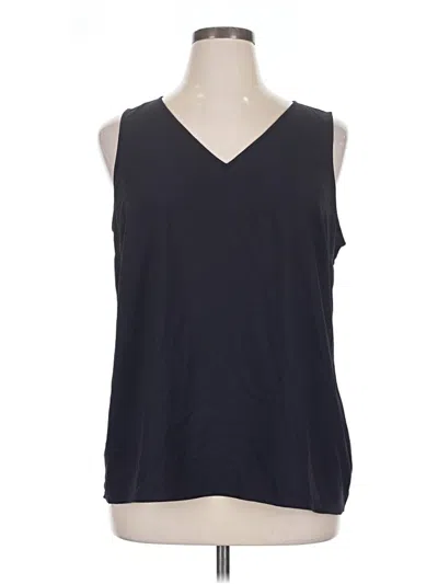Pre-owned Lark & Ro Sleeveless Top Black V Neck Tops