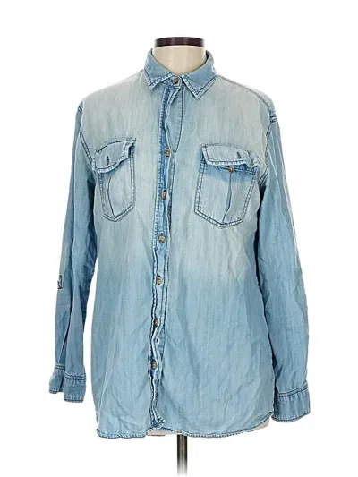 Pre-owned Lark & Wolff Long Sleeve Button Down Shirt In Blue