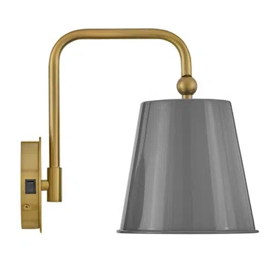 Lark Blake 1 - Light Dimmable Armed Sconce In French Gray,gray