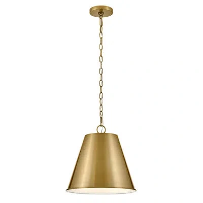 Lark Blake 1 - Light Single Cone Pendant In Lacquered Brass