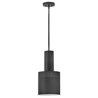 Lark Casey Small Modern Pendant Light With Perforated Details In Black,black