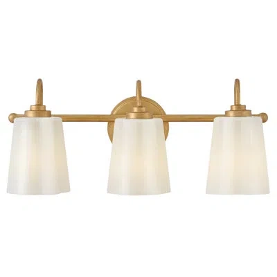 Lark Honey Medium 3-light Bath Vanity Fixture With Cased Opal Glass In Other