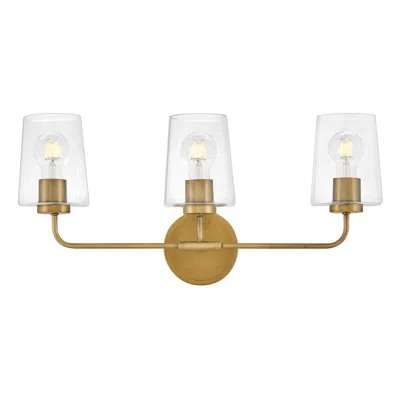 Lark Kline 23 3/4" Wide Heritage Brass 3-light Vanity Bath Light