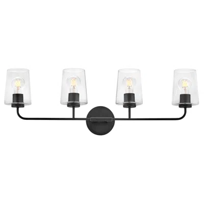 Lark Kline Large Four Light Vanity 33" Clear Black