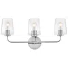 Lark Kline Medium Three Light Vanity 23.75" Clear Chrome