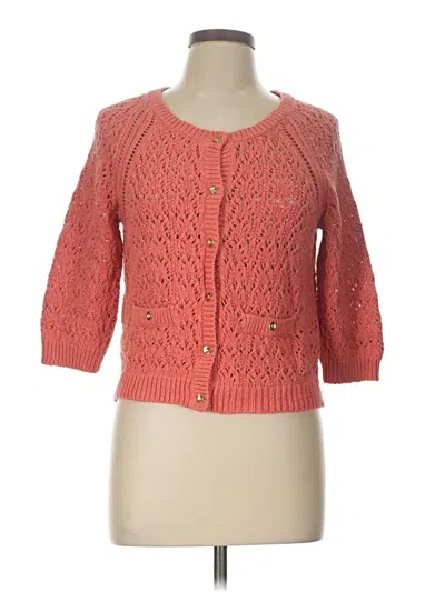 Pre-owned Lark Lane Cardigan Sweater In Orange