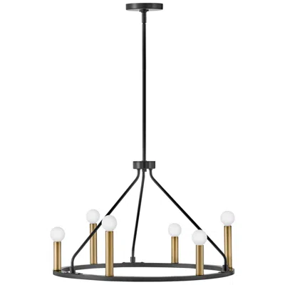Lark Lazlo Interior Medium Single Tier Chandelier 24.25" Black