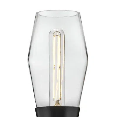Lark Livie 2-light Tall Angular Wall Sconce With On/off Button In Black