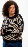 Lark London Sugarhill Brighton Thalia Star Explosion Jumper In Black
