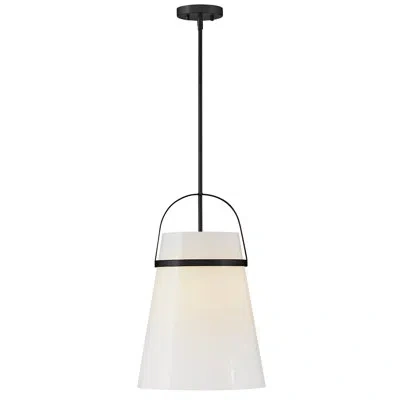 Lark Medium Modern Downrod Pendant Light In Black