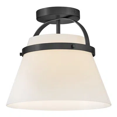 Lark Merian Medium Semi-flush Mount Modern Ceiling Light In Black