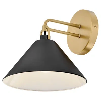 Lark Milo Single Light Two-tone Wall Sconce In Black