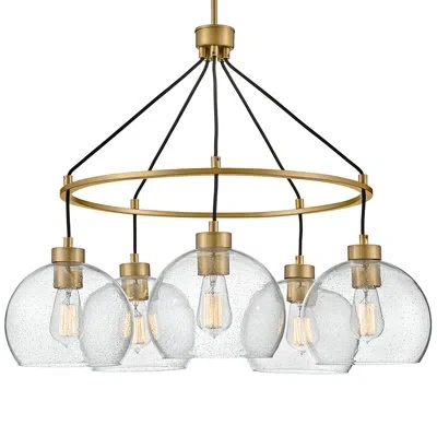 Lark Rumi Medium 5-light Single Tier Chandelier With Globe Shades