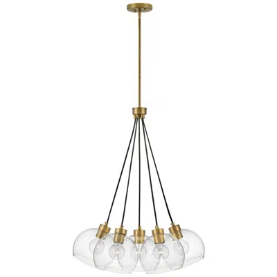 Lark Rumi Small Single Tier Chandelier 32.25" Lacquered Brass