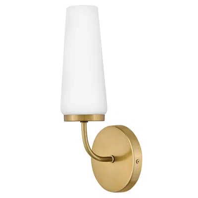Lark Selma Tall Single Light Wall Sconce With Tapered Etched Opal Glass In Other