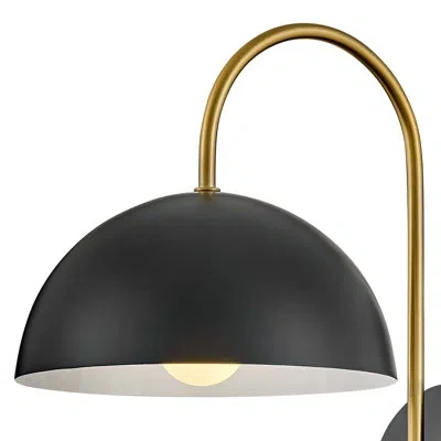 Lark Single Light Modern Wall Sconce W/ On/off Switch In Black,brass,black