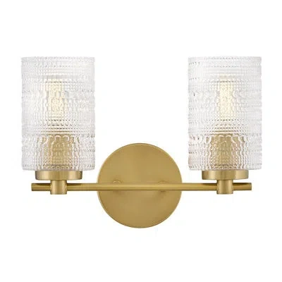 Lark Witt 2-light Bath Vanity Fixture With Clear Hobnail Glass In Chrome