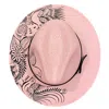 Larkin Lane Women's Black / Pink / Purple Hand-painted Hat From Mexico - Pink, Black In Black/pink/purple