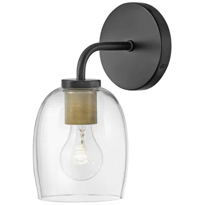 Lark -percy Bath-single Light Vanity-black-lacquered Brass