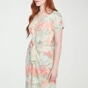 Larky Lark Womens Midi Floral A-line Dress In Green