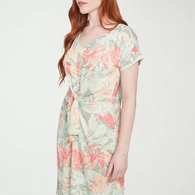Larky Lark Womens Midi Floral A-line Dress In Green