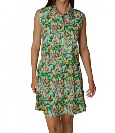 Laroque Abigail Mini Skirt In Champ De Fleurs In Green
