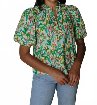 Laroque Alix Blouse In Champ De Fleurs In Multi