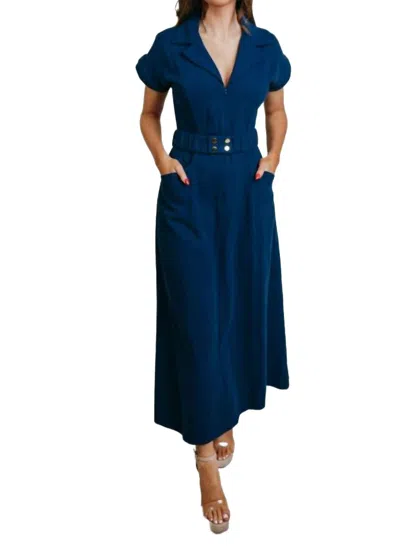 Laroque Aly Dress In Navy In Blue
