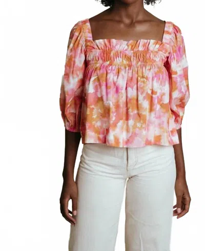 Laroque Bella Cotton Poplin Blouse In Pink In Multi