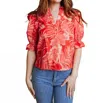 Laroque Betsy Blouse In Pink Cabana In Multi