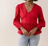 Laroque Cara Blouse In Lipstick In Red