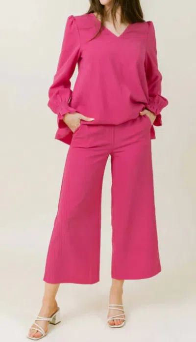Laroque Carson Crop Pant In Pink