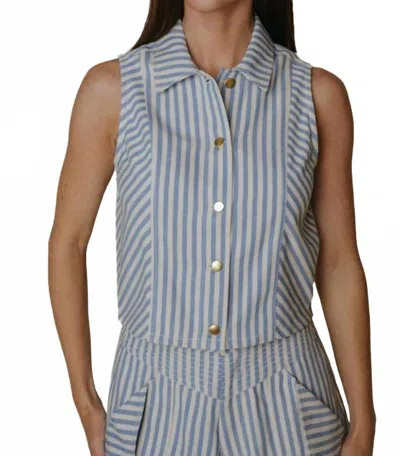 Laroque Charlie Sleeveless Top In Blue Stripe