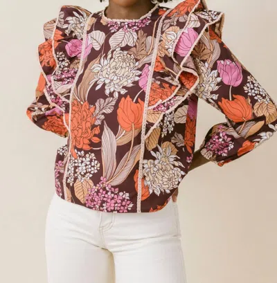Laroque Claire Blouse In Eden In Multi