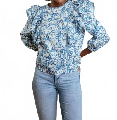 Laroque Claire Blouse In Mykonos In Blue