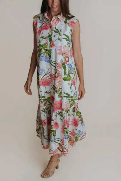 Laroque Eloise Midi Dress In Harbor Island Floral In Multi
