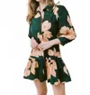 Laroque Emmy Magnolia Dress In Deep Green In Green