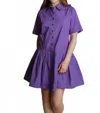 Laroque Hannah Mini Dress In Purple In Animal Print
