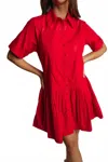 Laroque Hannah Mini Dress In Red In Red