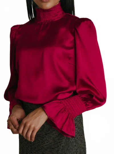 Laroque Heather Top In Berry In Red